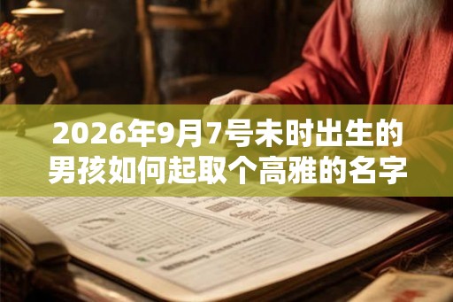 2026年9月7号未时出生的男孩如何起取个高雅的名字，五行属什么
