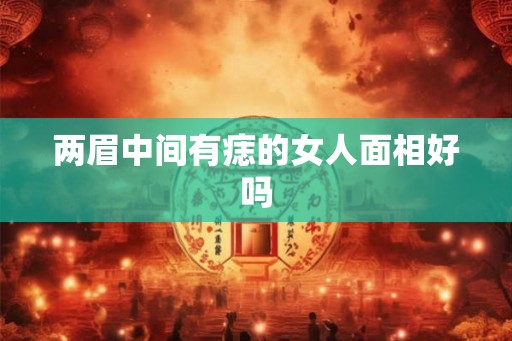 两眉中间有痣的女人面相好吗