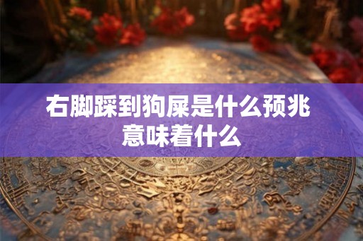 右脚踩到狗屎是什么预兆 意味着什么