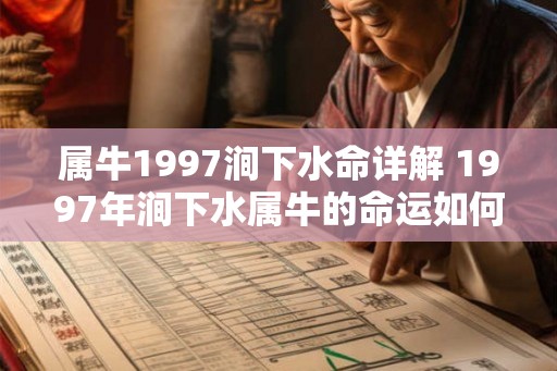 属牛1997涧下水命详解 1997年涧下水属牛的命运如何