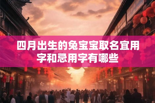 四月出生的兔宝宝取名宜用字和忌用字有哪些