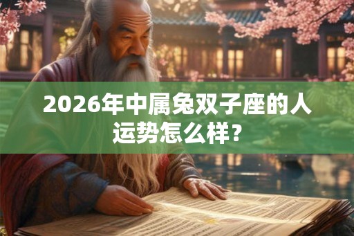 2026年中属兔双子座的人运势怎么样？