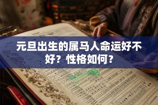 元旦出生的属马人命运好不好？性格如何？
