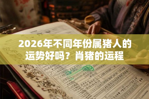 2026年不同年份属猪人的运势好吗？肖猪的运程