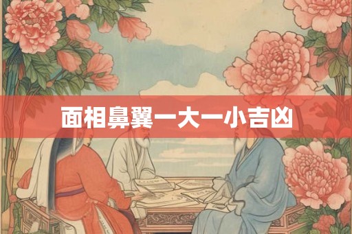 面相鼻翼一大一小吉凶