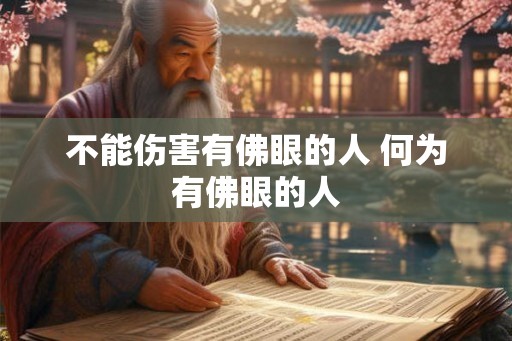 不能伤害有佛眼的人 何为有佛眼的人 不能伤害有佛眼的人 何为有佛眼的人