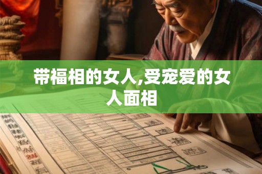 带福相的女人,受宠爱的女人面相