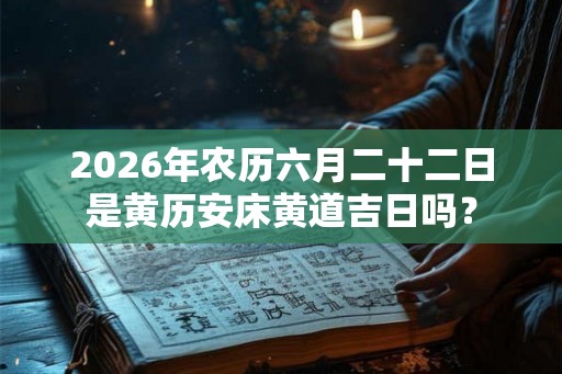 2026年农历六月二十二日是黄历安床黄道吉日吗？
