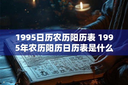 1995日历农历阳历表 1995年农历阳历日历表是什么