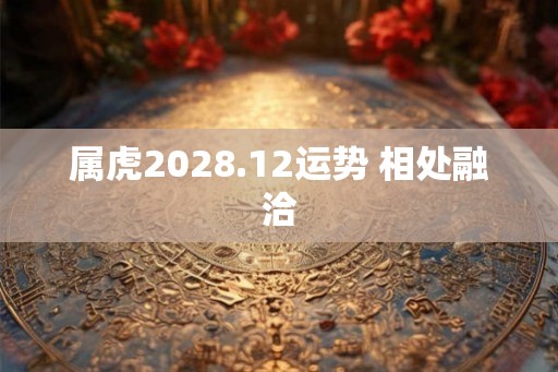 属虎2028.12运势 相处融洽