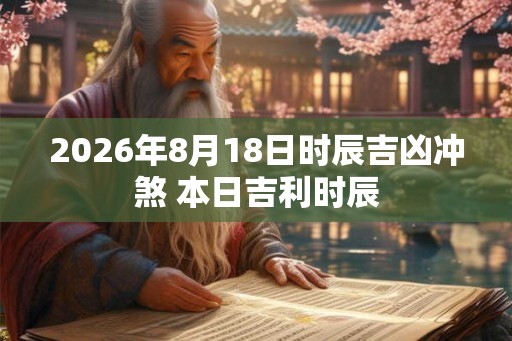 2026年8月18日时辰吉凶冲煞 本日吉利时辰 2026年8月18日时辰吉凶冲煞 本日吉利时辰