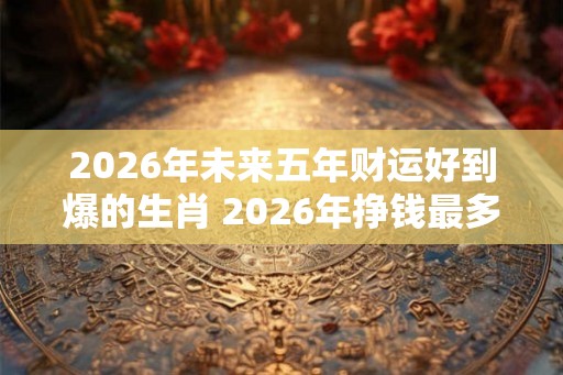 2026年未来五年财运好到爆的生肖 2026年挣钱最多的生肖