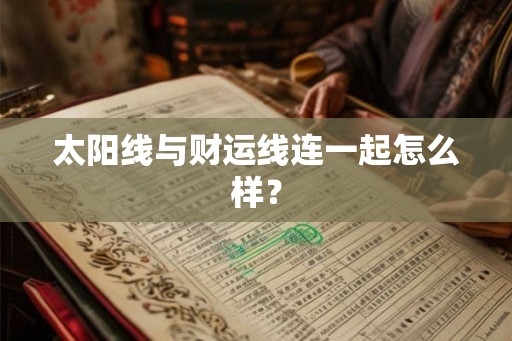 太阳线与财运线连一起怎么样？