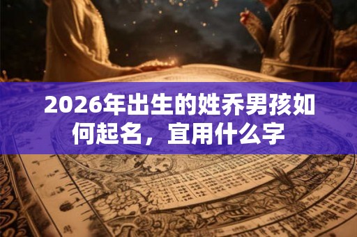 2026年出生的姓乔男孩如何起名，宜用什么字