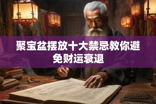 聚宝盆摆放十大禁忌教你避免财运衰退