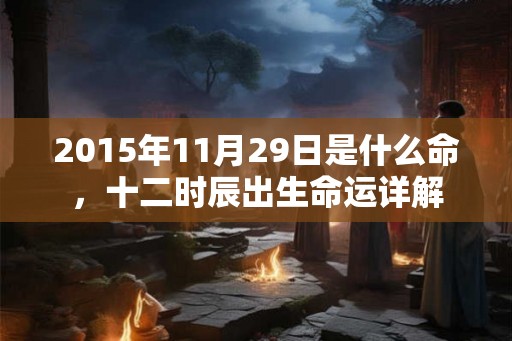 2015年11月29日是什么命，十二时辰出生命运详解