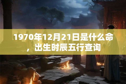 1970年12月21日是什么命，出生时辰五行查询