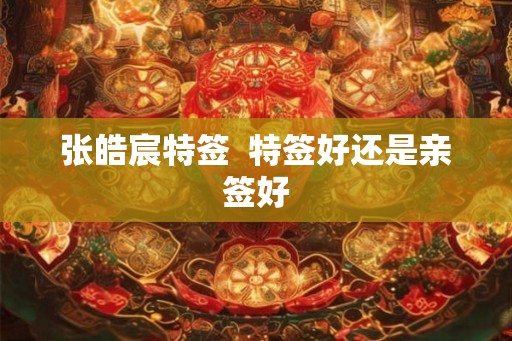 张皓宸特签  特签好还是亲签好