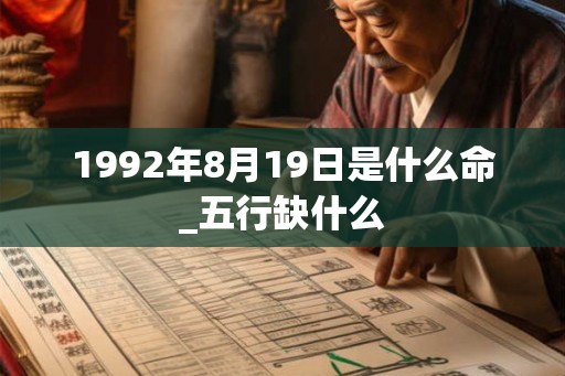 1992年8月19日是什么命_五行缺什么 1992年8月19日是什么命_五行缺什么
