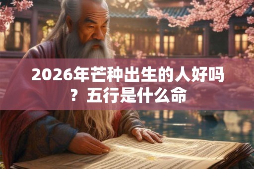 2026年芒种出生的人好吗？五行是什么命