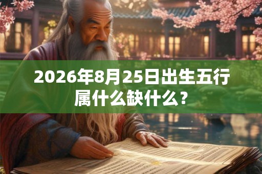 2026年8月25日出生五行属什么缺什么? 2026年8月25日出生五行属什么缺什么?