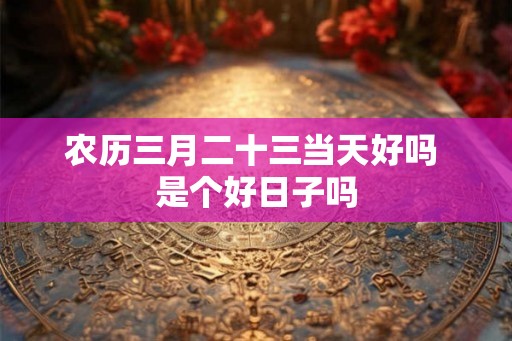 农历三月二十三当天好吗 是个好日子吗