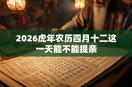 2026虎年农历四月十二这一天能不能提亲