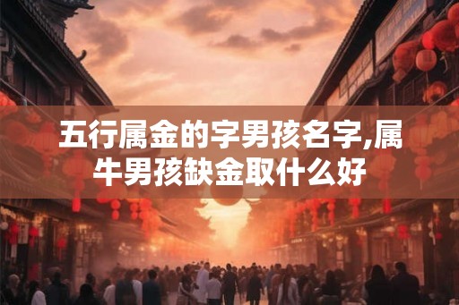 五行属金的字男孩名字,属牛男孩缺金取什么好