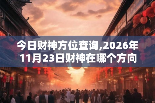 今日财神方位查询,2026年11月23日财神在哪个方向