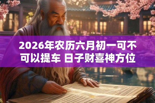 2026年农历六月初一可不可以提车 日子财喜神方位 2026年农历六月初一可不可以提车 日子财喜神方位