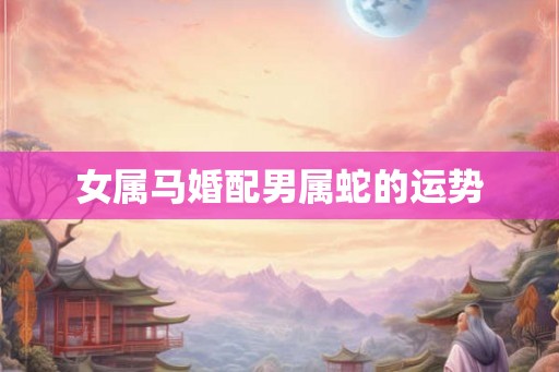 女属马婚配男属蛇的运势
