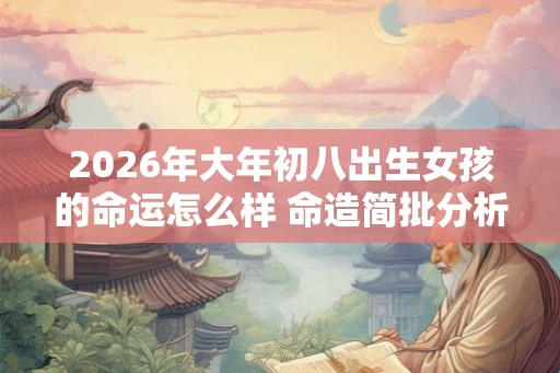 2026年大年初八出生女孩的命运怎么样 命造简批分析! 2026年大年初八出生女孩的命运怎么样 命造简批分析!