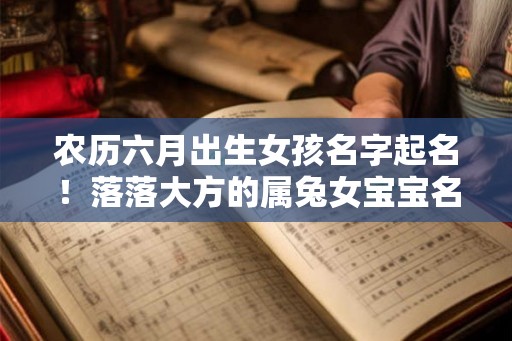 农历六月出生女孩名字起名！落落大方的属兔女宝宝名字