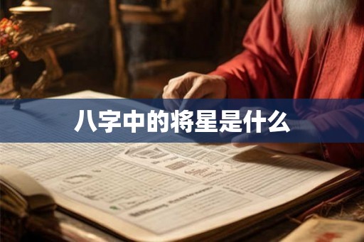 八字中的将星是什么