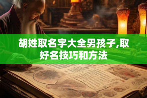 胡姓取名字大全男孩子,取好名技巧和方法