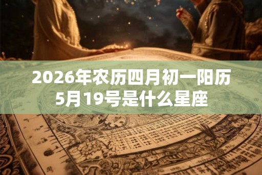 2026年农历四月初一阳历5月19号是什么星座