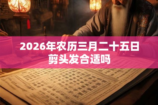2026年农历三月二十五日剪头发合适吗