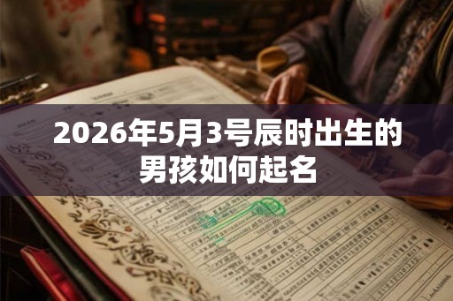 2026年5月3号辰时出生的男孩如何起名