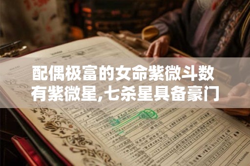 配偶极富的女命紫微斗数 有紫微星,七杀星具备豪门情缘