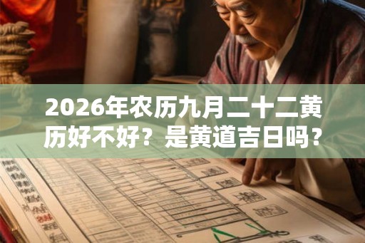 2026年农历九月二十二黄历好不好?是黄道吉日吗? 2026年农历九月二十二黄历好不好?是黄道吉日吗?
