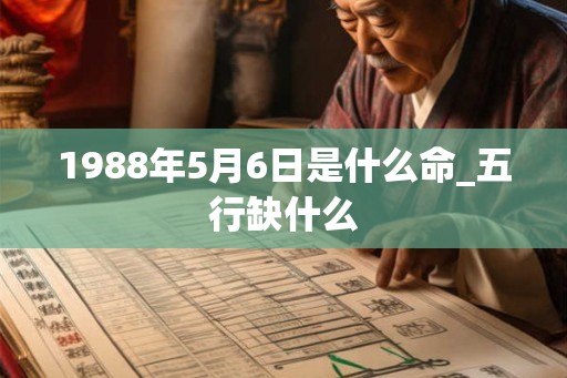 1988年5月6日是什么命_五行缺什么