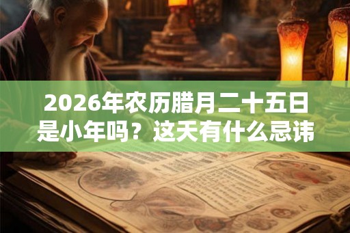 2026年农历腊月二十五日是小年吗？这天有什么忌讳？