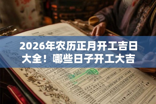 2026年农历正月开工吉日大全！哪些日子开工大吉