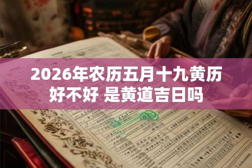 2026年农历五月十九黄历好不好 是黄道吉日吗