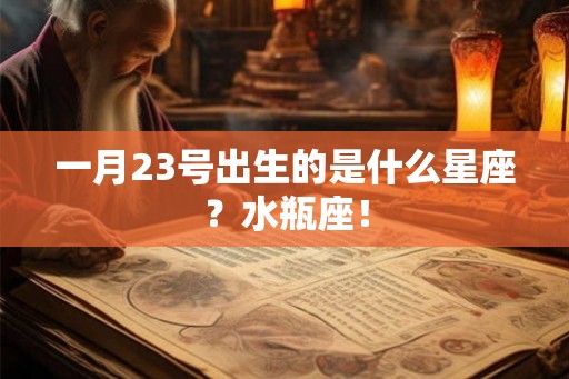 一月23号出生的是什么星座？水瓶座！