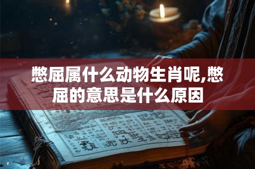 憋屈属什么动物生肖呢,憋屈的意思是什么原因
