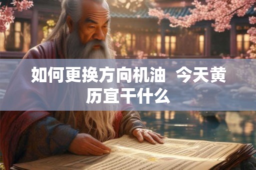 如何更换方向机油  今天黄历宜干什么