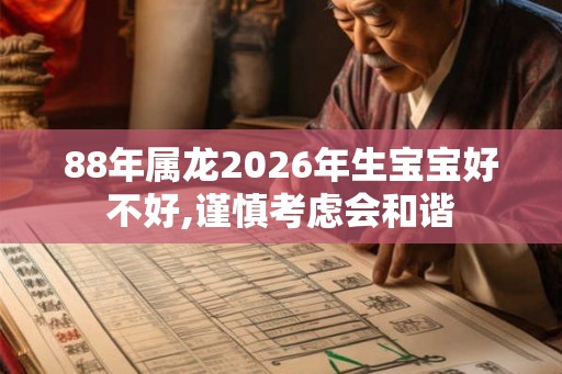 88年属龙2026年生宝宝好不好,谨慎考虑会和谐 88年属龙2026年生宝宝好不好,谨慎考虑会和谐