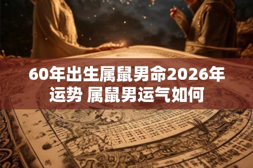 60年出生属鼠男命2026年运势 属鼠男运气如何 60年出生属鼠男命2026年运势 属鼠男运气如何