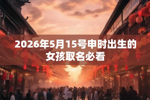 2026年5月15号申时出生的女孩取名必看 2026年5月15号申时出生的女孩取名必看